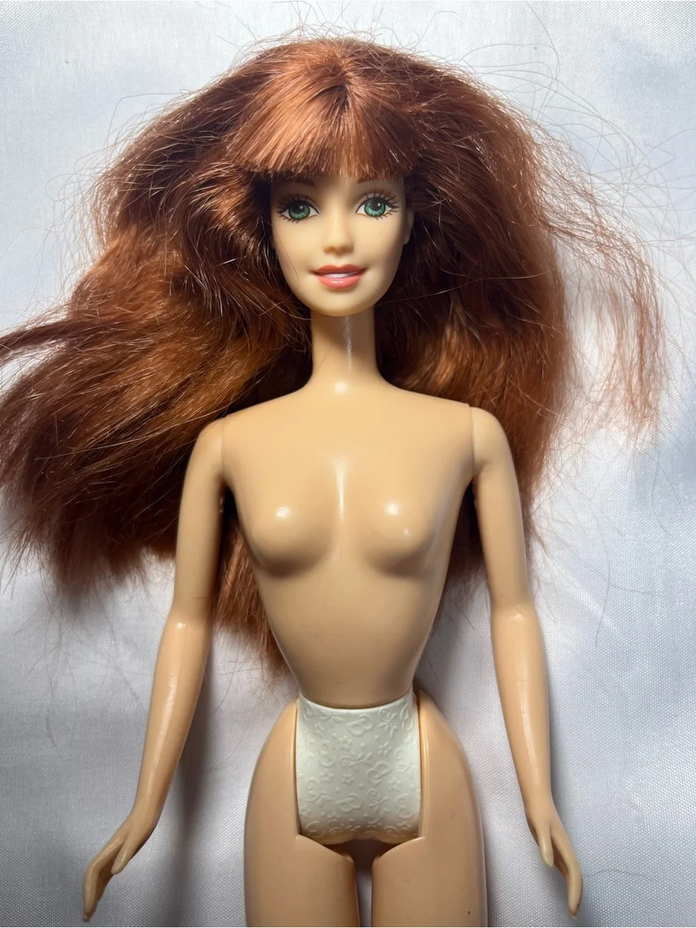 1998 Pretty Flowers Barbie Midge Doll Nude Red Rooted Hair Green Eyes Mattel